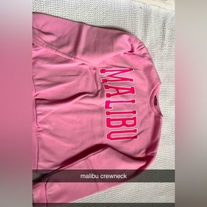 pink malibu crewneck